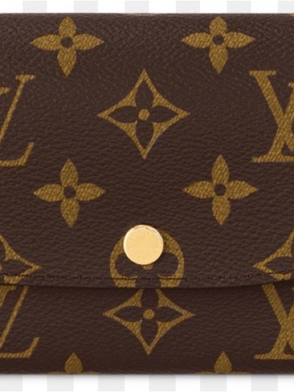 Louis Vuitton Brown Monogram Wallet with Gold Button